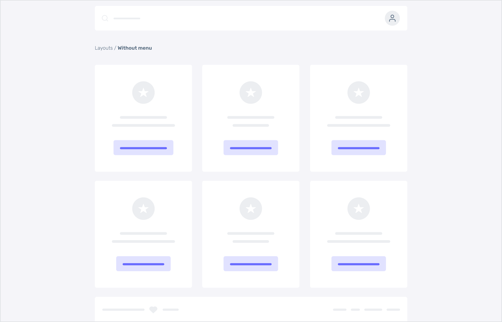 Layout without menu